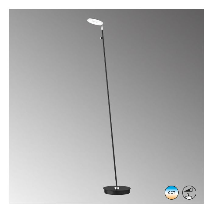 Lámpara de pie, Dent | 1x LED 7,5 W Incluido. | negro arena