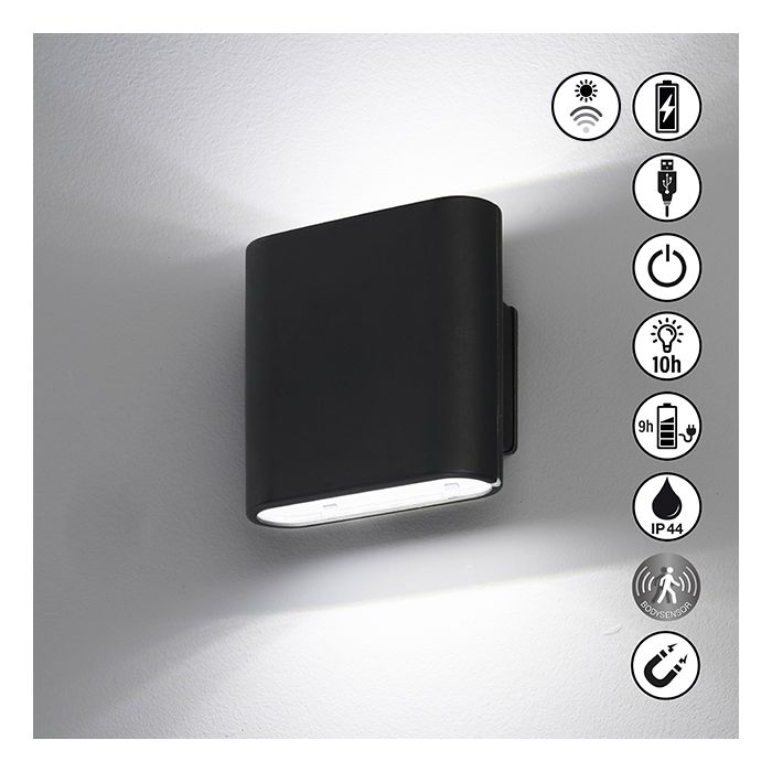 Lámpara de pared, Magnet, Magnetic | 2x LED 1,0 W Incluido.