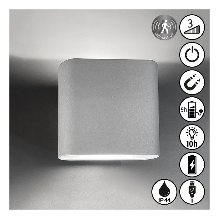 Lámpara de pared, Magnet, Magnetic | 2x LED 1,0 W Incluido.