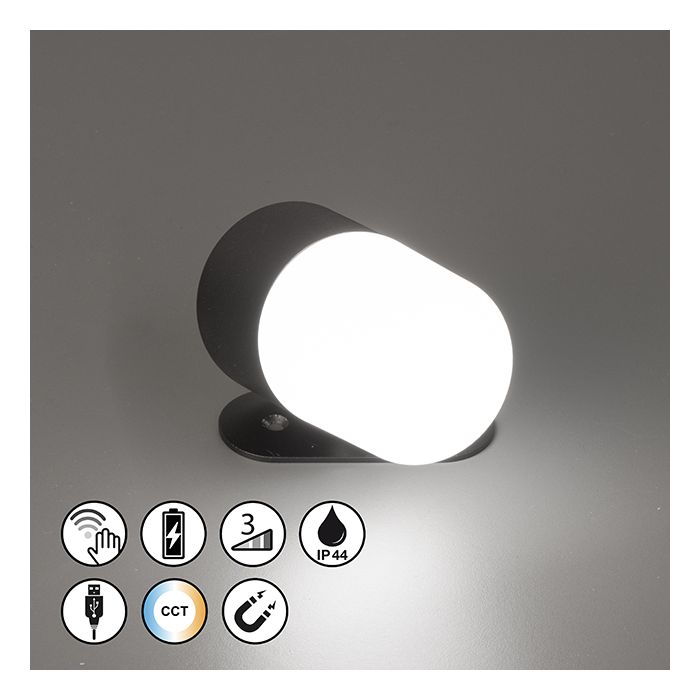 Lámpara de pared, Magnet, Magnetic | 1x LED 2,0 W Incluido.