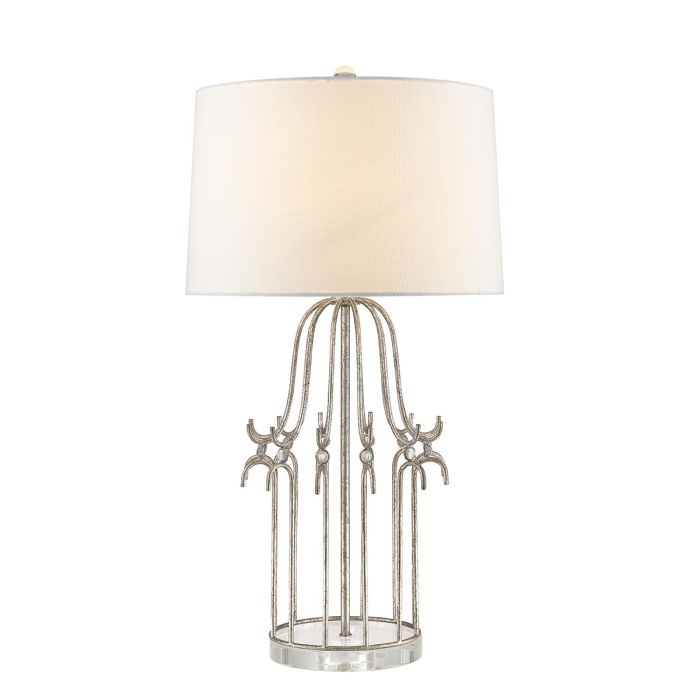 Stella 1 Light Table Lamp - Distressed Silver