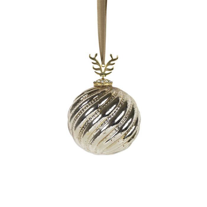 decoration ball antler gold 10cm