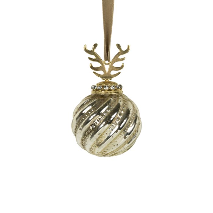 decoration ball antler gold 8cm