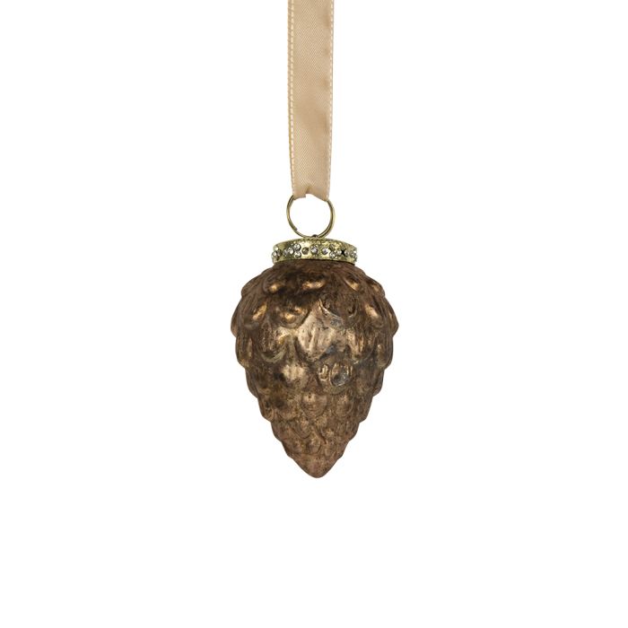 decoration pine cone antique brown 8cm