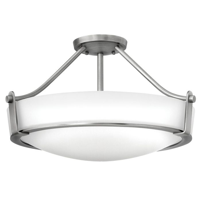 Hathaway 3 Light Medium Semi-flush - Antique Nickel