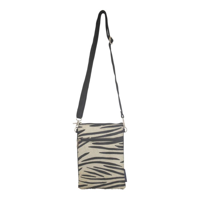 crossbody bag vertical zebra 23x17cm (bos taurus taurus)