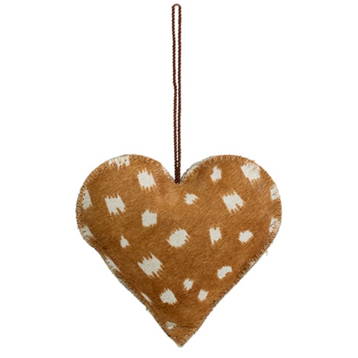 hanging decoration heart deer large 20cm (bos taurus taurus)