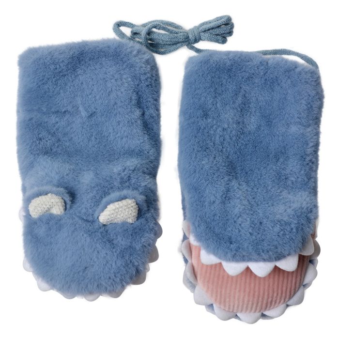 Mittens child 10x20 cm bleu - set