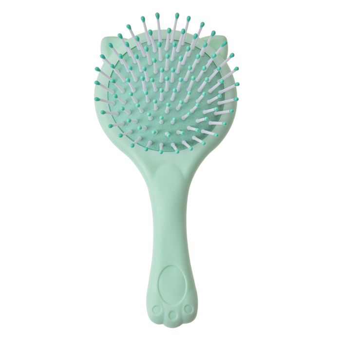 Hairbrush with mirror children 15x8x3 cm green - pcs