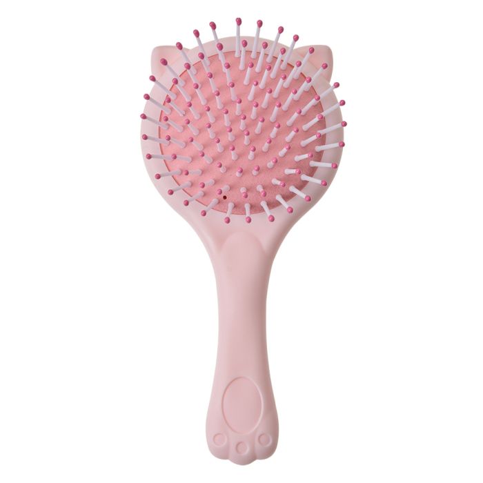 Hairbrush with mirror children 15x8x3 cm pink - pcs