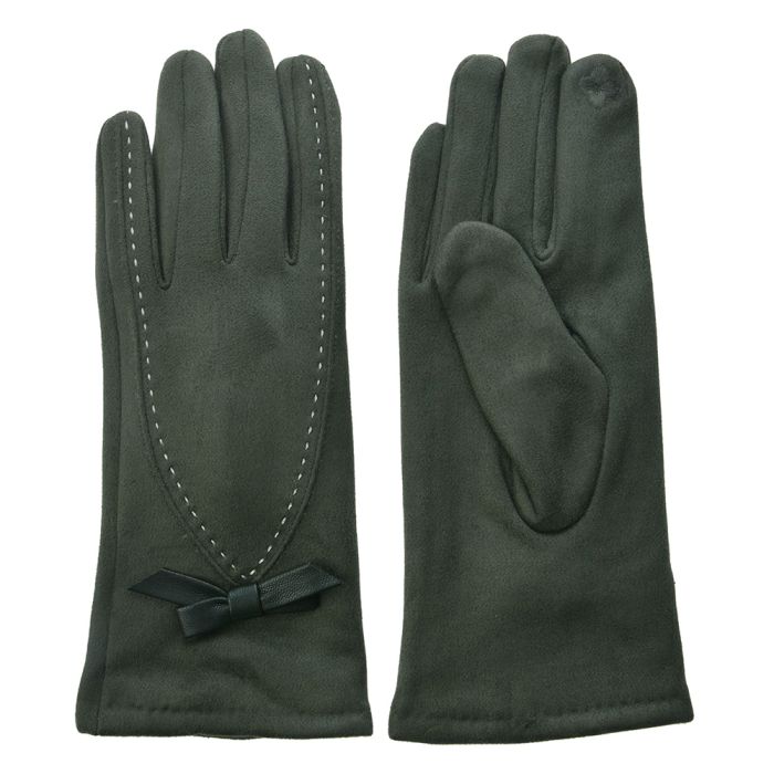 Gloves 8x24 cm green - set