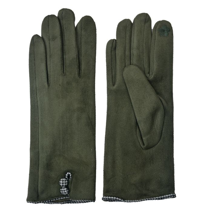 Gloves 8x24 cm green - set