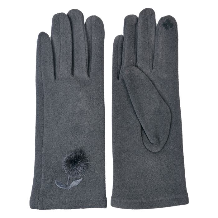 Gloves 8x24 cm grey - set