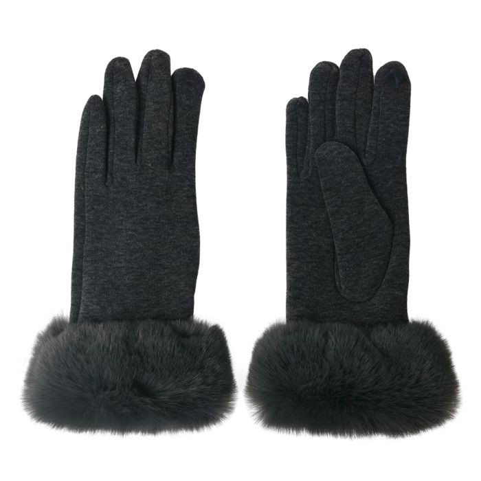 Gloves 8x24 cm grey - set