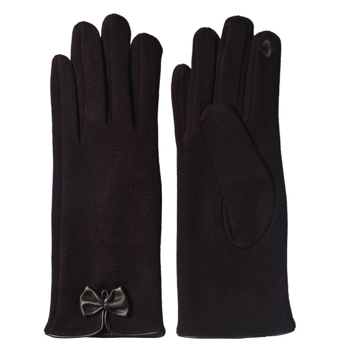 Gloves 8x24 cm brown - set