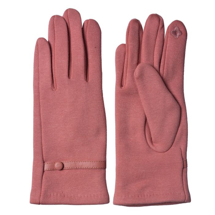 Gloves 8x24 cm pink - set