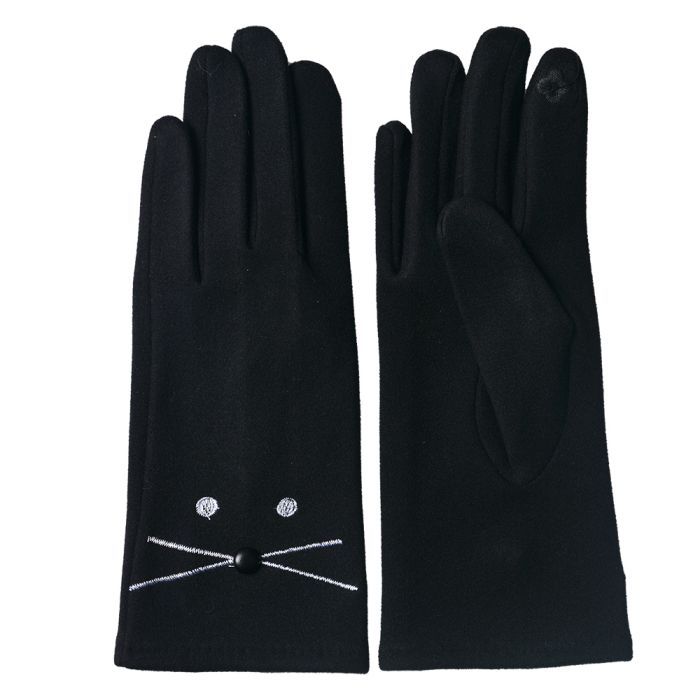 Gloves 8x24 cm black - set     
