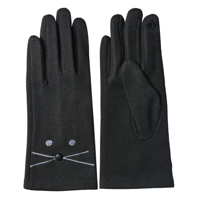 Gloves 8x24 cm grey - set