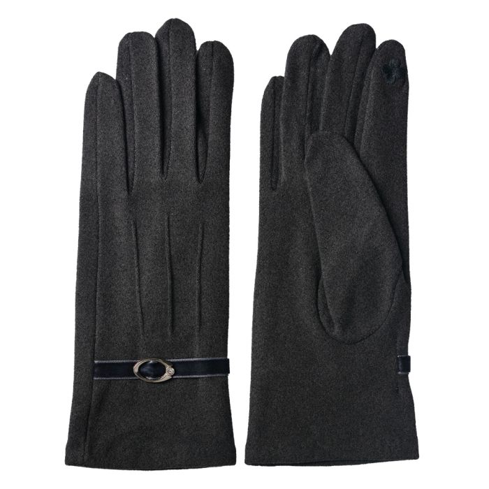 Gloves 8x22 cm grey - set     