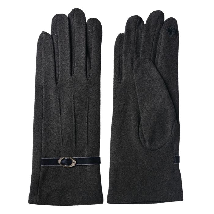 Gloves 8x22 cm grey - set