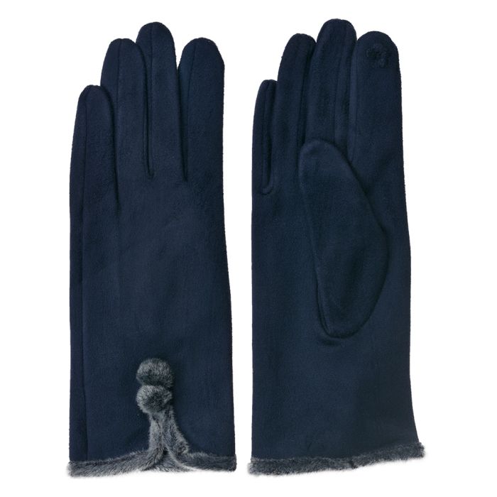 Gloves 8x24 cm blue - set