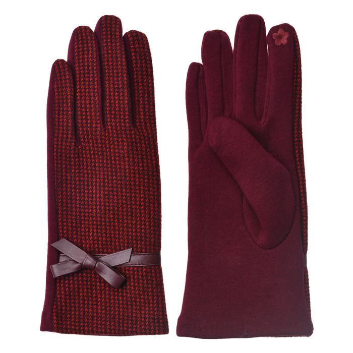 Gloves 8x24 cm red - set