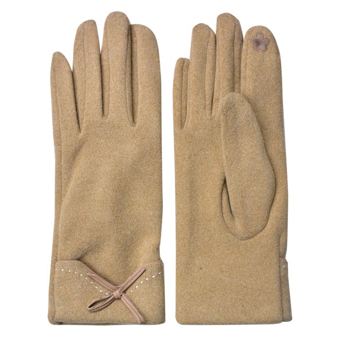 Gloves 8x24 cm khaki - set