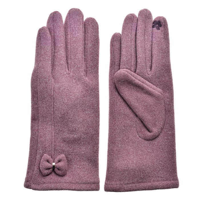 Gloves 9x24 cm pink - set