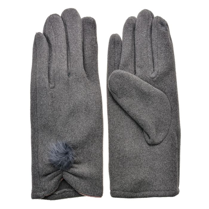 Gloves 9x24 cm grey - set