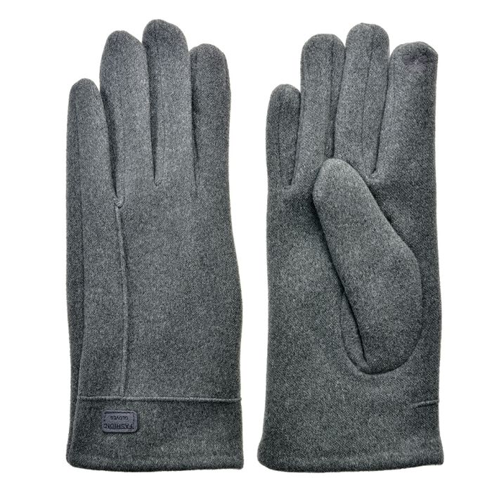 Gloves 9x24 cm grey - set