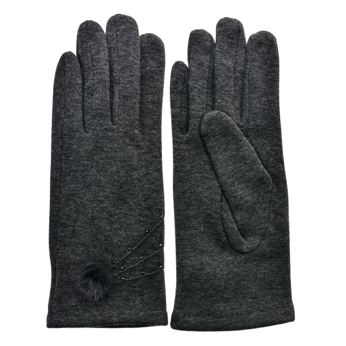 Gloves 9x24 cm grey - set