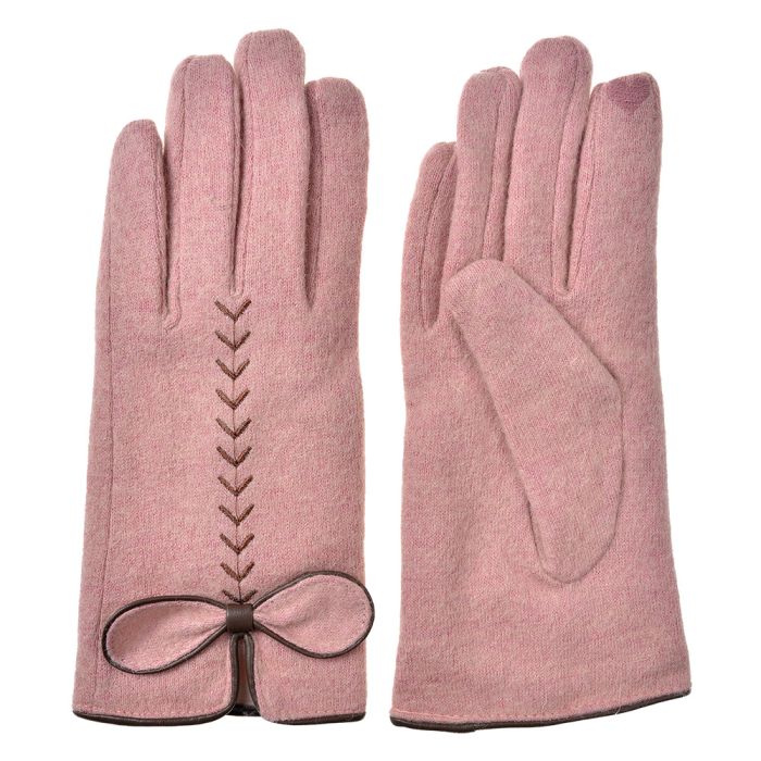 Gloves 9x23x1 cm pink - set