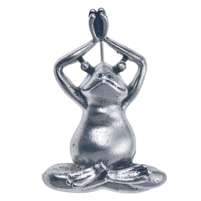 Brooch frog silver colored - pcs