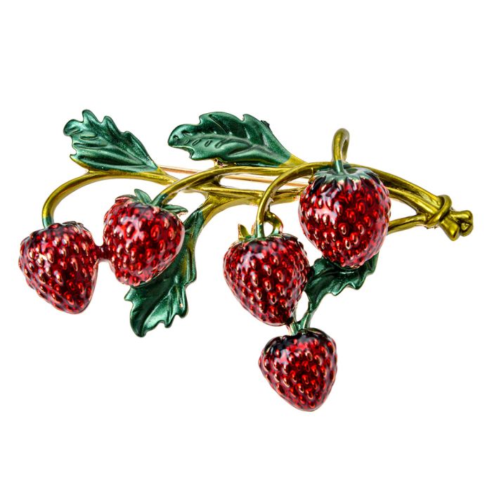 Brooch strawberries red - pcs