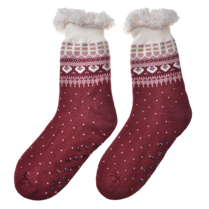 Socks one size burgundy - set