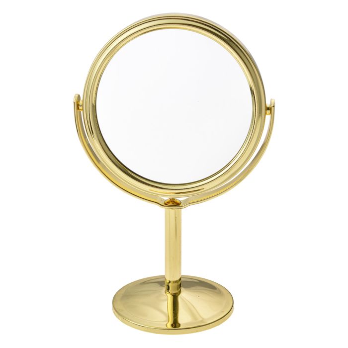 Table mirror Ø 9x14 cm gold colored - pcs