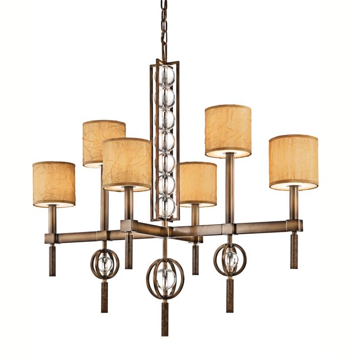 Celestial 6 Light Rectangular Chandelier