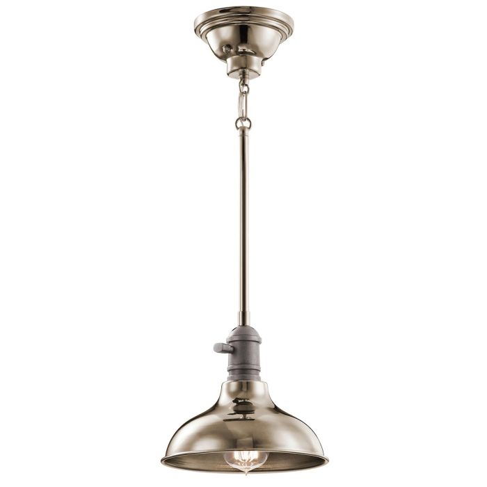 Cobson 1 Light Mini Pendant - Polished Nickel