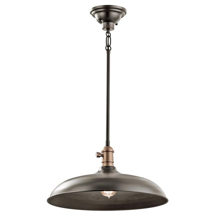 Cobson 1 Light Pendant/Semi Flush - Olde Bronze