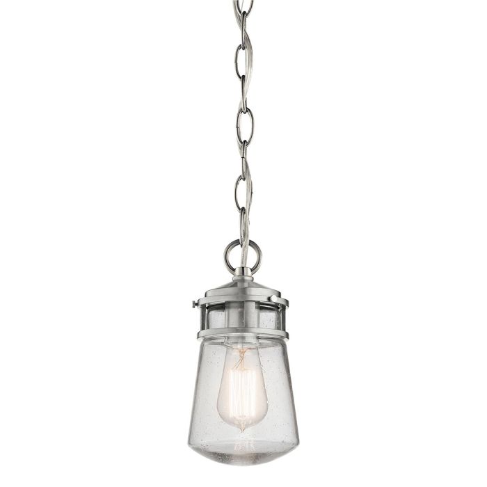 Lyndon 1 Light Small Chain Lantern - Brushed Aluminium