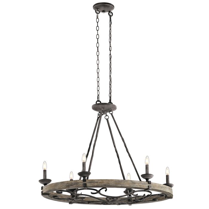 Taulbee 6 Light Oval Chandelier