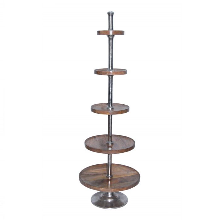 serving stand wood round 5 tiers 150cm