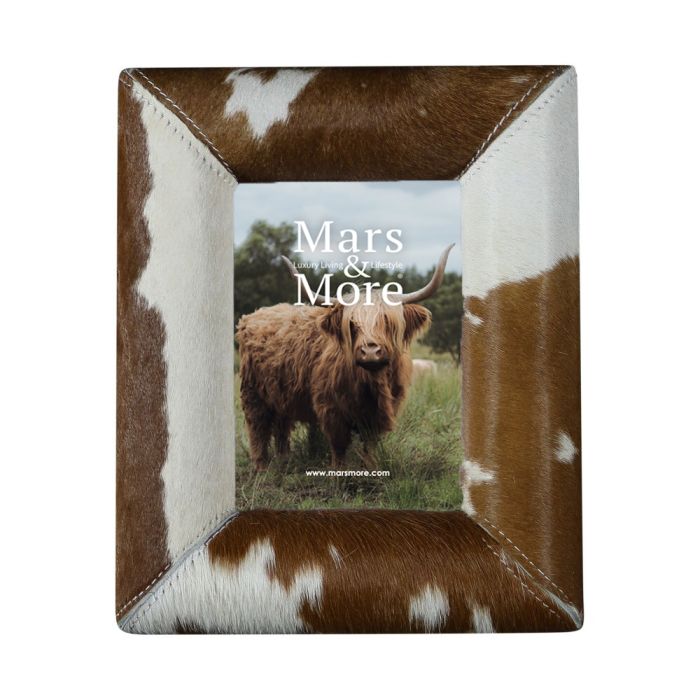 photo frame cow bulge brown/weiss 18x13cm (bos taurus taurus)