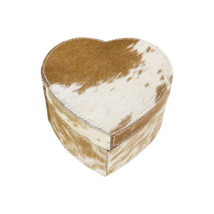 heart storage box cow brown 15cm (bos taurus taurus)