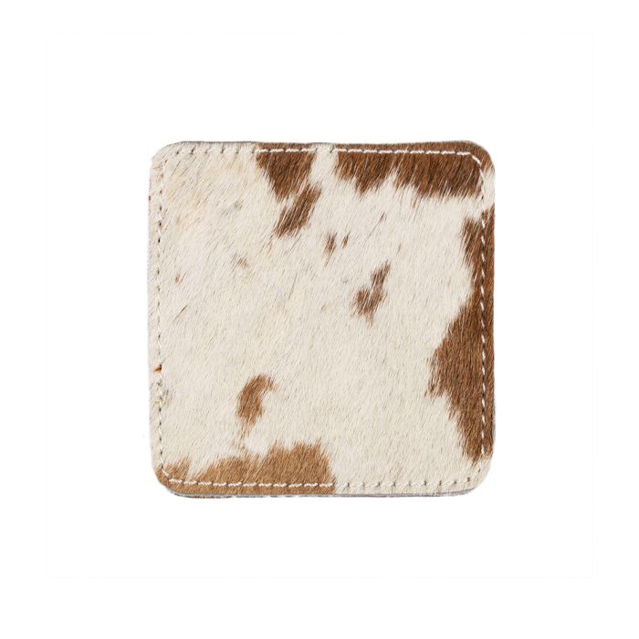 coaster cow square brown/white 9x9cm (bos taurus taurus)