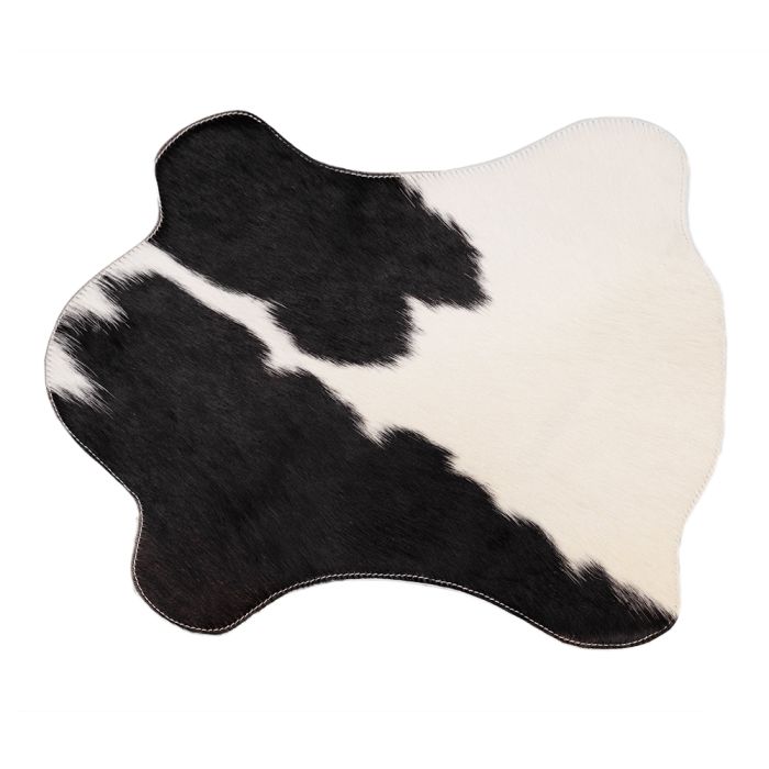 placemat cow hide shaped black/white 30x48cm (bos taurus taurus)