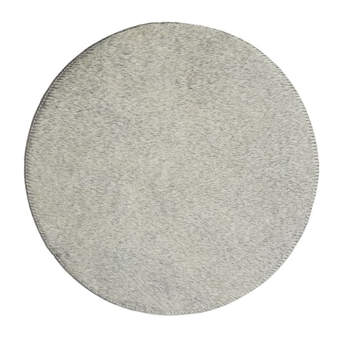 placemat cowhide round grey Ø38cm (bos taurus taurus)