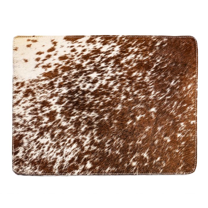 placemat cowhide rectangular brown/white 30x40cm (bos taurus taurus)
