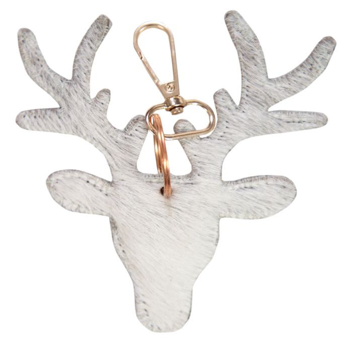 keychain cow deer grey medium 11cm gold (bos taurus taurus)