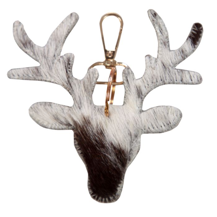 keychain cow deer black/white medium 11cm gold (bos taurus taurus)